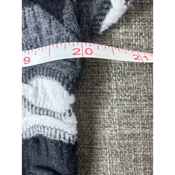 Christopher & Banks Womens Black & White Striped Knit Sweater Top Large - Picture 6 of 7